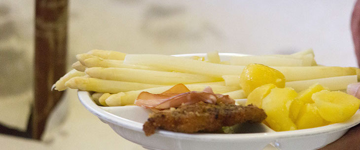 Spargelpflanzenrodung